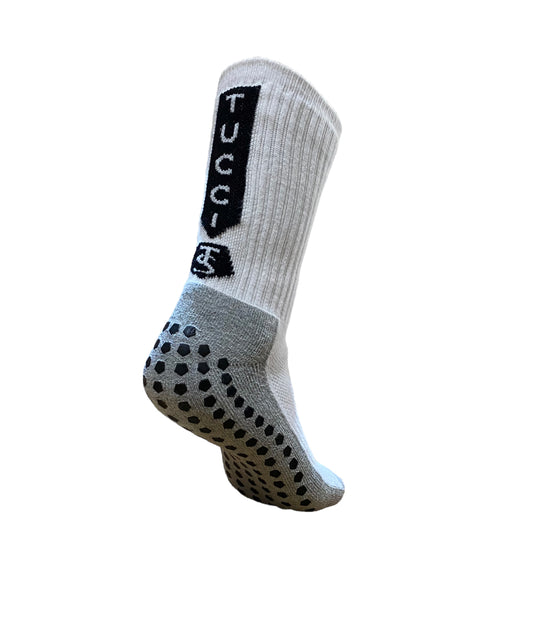 Tucci Grip Socks - White Crew